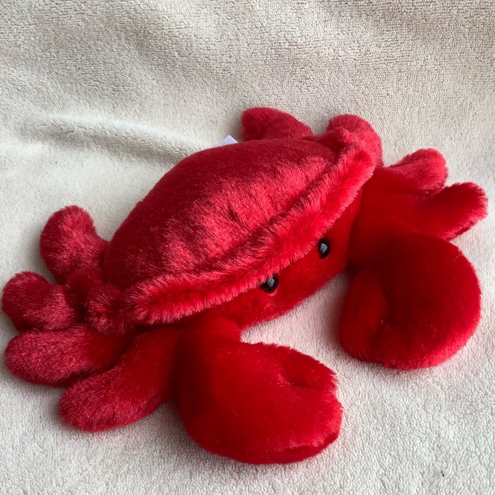 Aurora World Plush Mini Flopsie Red Crab Stuffed Animal Toy